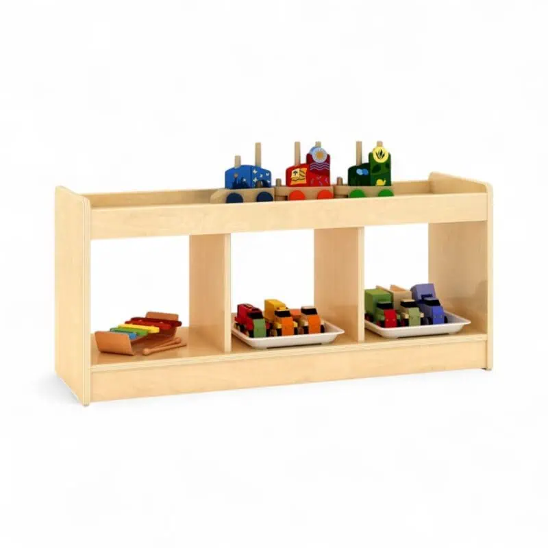 Premium Wooden Children's Single-layer 3-grid cabinet - Image 1