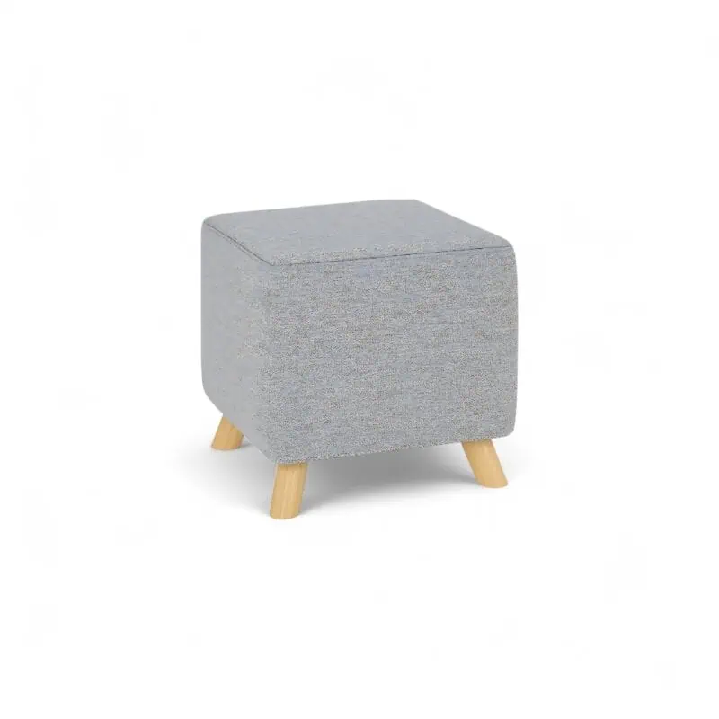 Premium Wooden Cotton Linen Children's M-Small square stool - Image 1