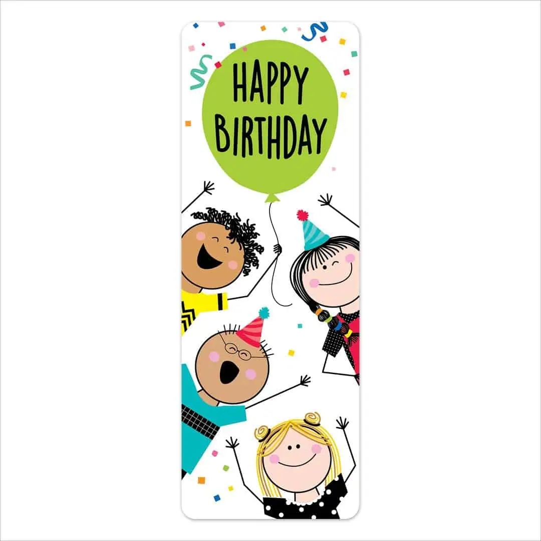10869_1.jpg Happy Birthday (Stick Kids) Bookmarks - Image 1