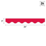 ⁦إطارات تزيين سبورة حمراء متموجة (cd) ez⁩ - الصورة ⁦2⁩