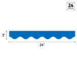 ⁦إطارات تزيين سبورة أزرق متموج (cd) ez⁩ - الصورة ⁦2⁩