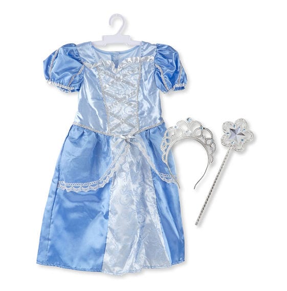 Blue princess dress with accessories