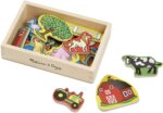 Colorful wooden farm animal puzzles