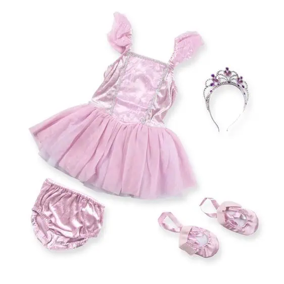 Pink ballet costume with accessories