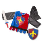 Knight costume with sword and shield