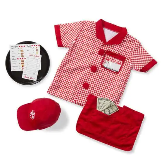 Child's diner costume with accessories