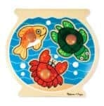 Colorful wooden fish puzzle for children