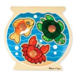 Colorful wooden fish puzzle for children