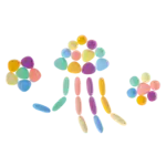 ⁦حصى قوس قزح الشفاف للأطفال⁩ - الصورة ⁦2⁩