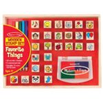 Wooden stamp set for creative activities