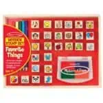 Wooden stamp set for creative activities