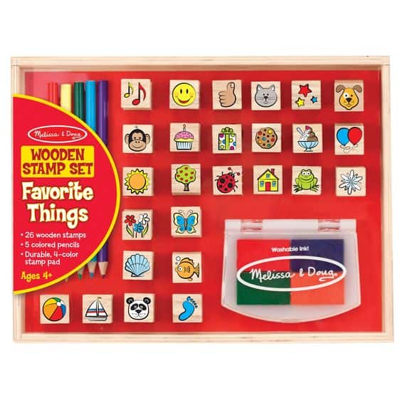 Wooden stamp set for creative activities