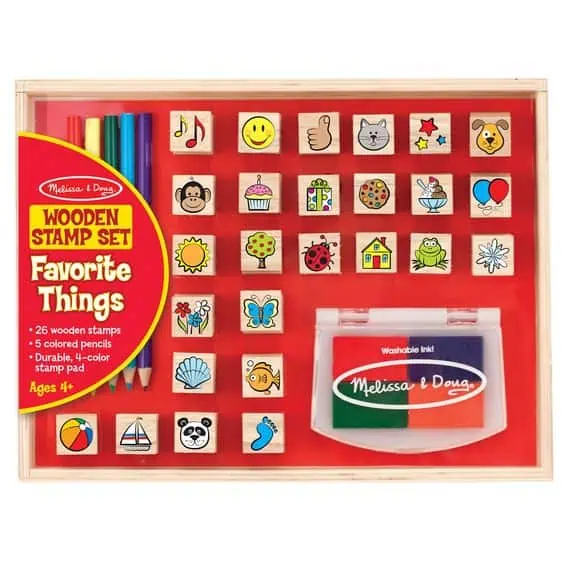 Wooden stamp set for creative activities