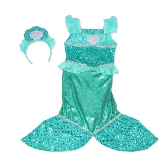 Sparkly turquoise mermaid costume set