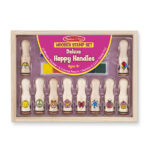 Wooden stamp set with colorful designs