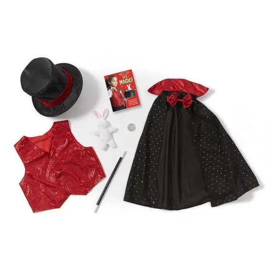 Magic costume with accessories and props