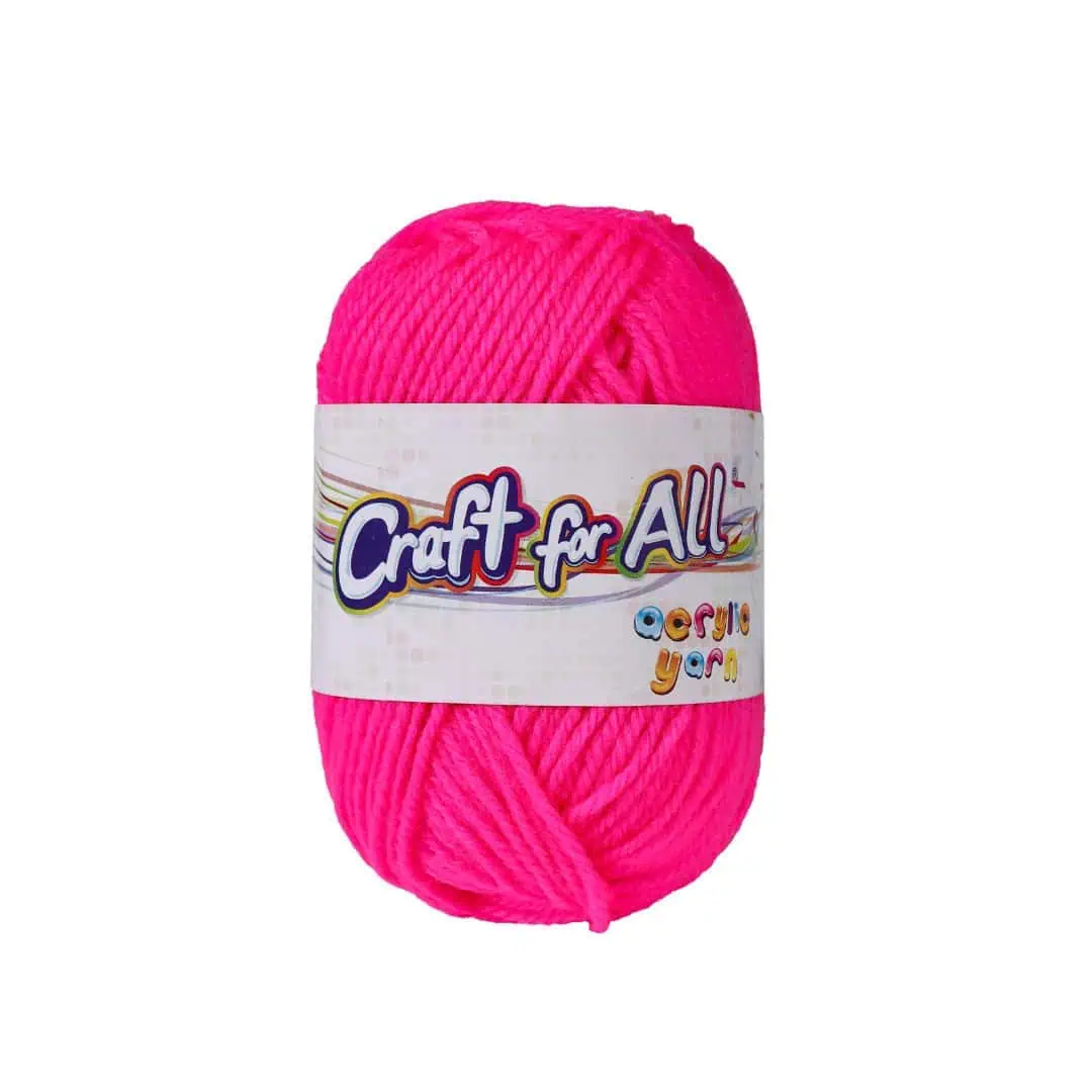 CA-1345 Acrylic Wool Yarn 50G - Hot Pink - Image 1