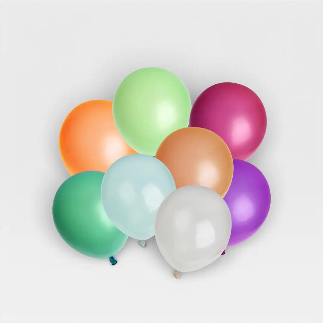 CA-740 Balloons, 50Pcs, 10“, Pearl, Assorted Colors - Image 1