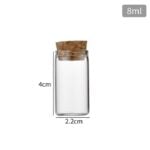 أنبوب زجاجي 2.2×4 سم، 8 مل