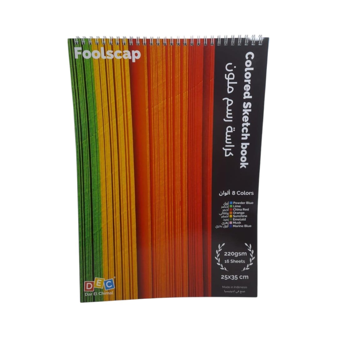 p-sa FC Colored Sketchbook 220gsm - 16 Sheets Artist Pad (25 X 35 cm) - Image 1