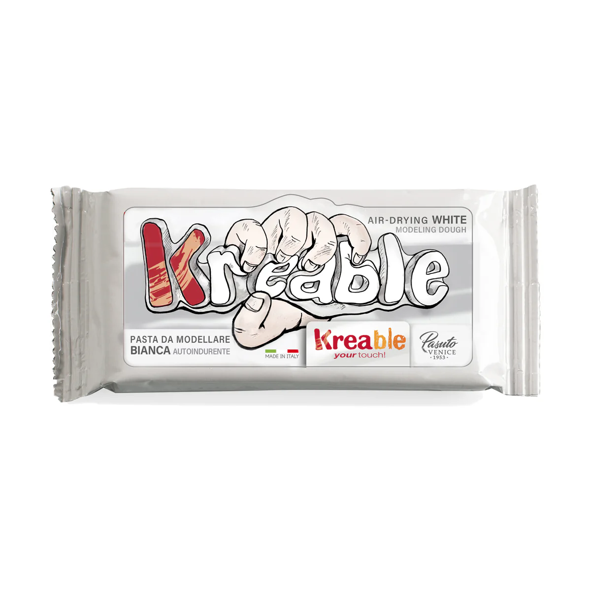 web_0614_Kreable_pasta_250gr_BIANCA White modeling clay - 250 g - Image 1