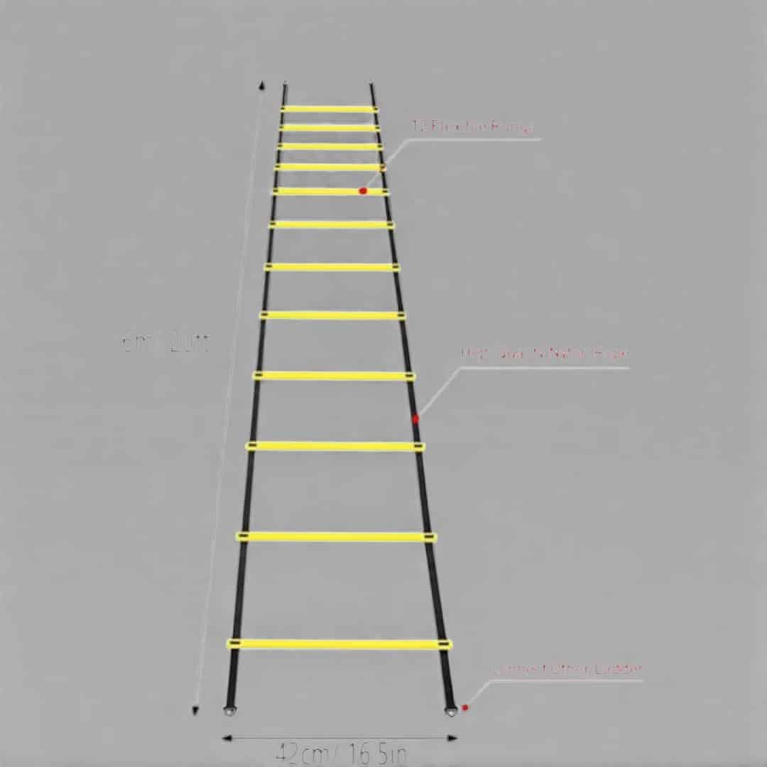 SPE-AGL-SA466-10M-3.jpg Adjustable Agility Speed Ladder 10m / 20 Rungs — with Pegs, Hooks & Carry Bag