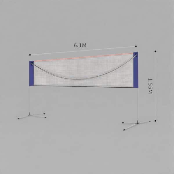 Portable Steel Badminton Net Stand 6m — Outdoor Sport Net Set