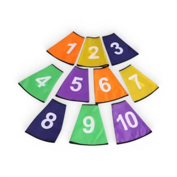 Numbered Cone Covers 1–10 — Protective Sleeve Set for Training Cones