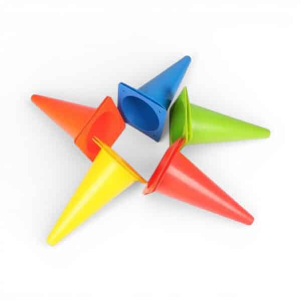 Football Training Cone 18cm — Soft Plastic Agility Marker