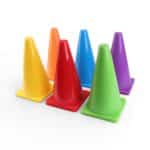 Football Training Cone 23cm — Thick Round-Top Plastic Marker