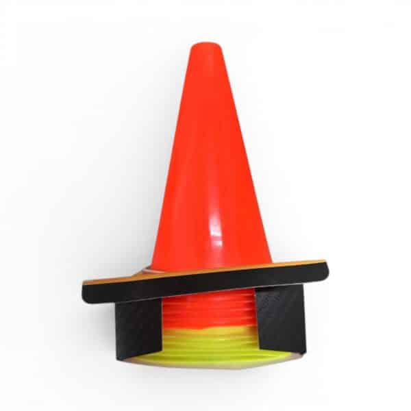 Football Training Cones 18cm — Set of 6 with Storage Box