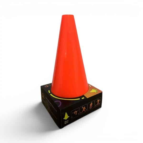 Football Training Cones 23cm — Set of 6 with Storage Box