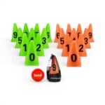 Numbered Training Cones 0–9 (23cm) — Set of 10 Football Drill Cones
