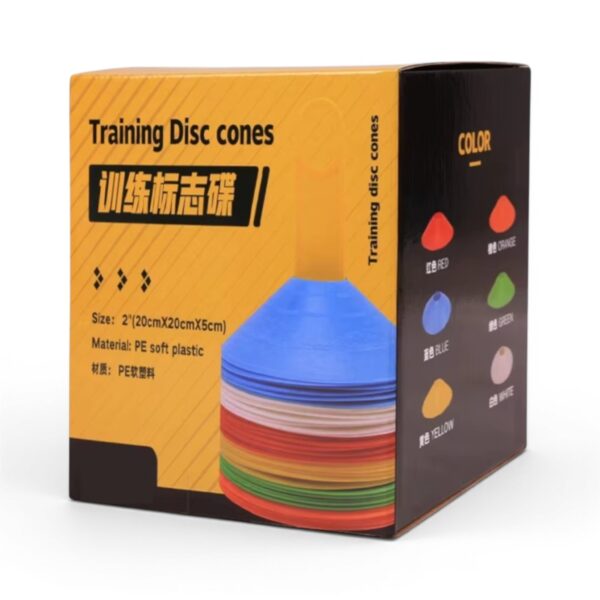 Disc Cone Set 50pcs with Holder & Mesh Bag — Football Agility Training Markers
