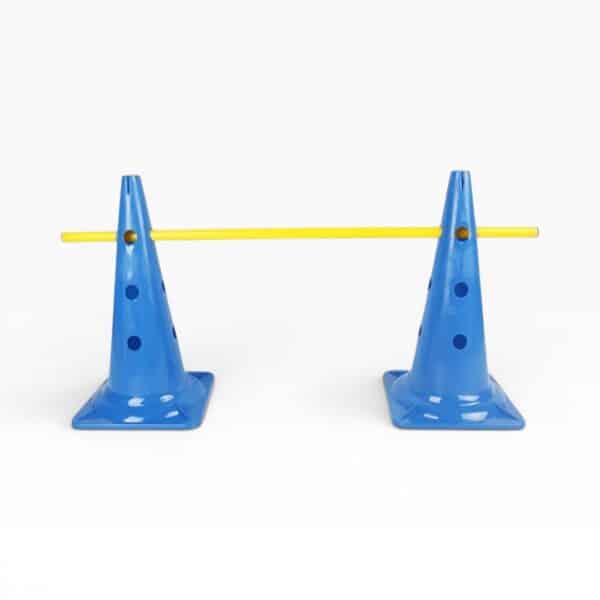 Hurdle Set with 52cm Cones, 1.5m Pole & 2 Racks — Soccer Agility Training