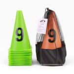 Numbered Training Cones 0–9 (48cm) — Set of 10 Heavy Football Drill Cones