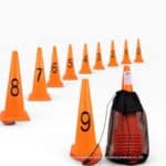 Numbered Training Cones 0–9 (48cm) — Set of 10 Heavy Football Drill Cones