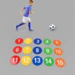 Numbered Floor Spot Markers 1–15 (20cm) — Carpet Discs with Mesh Bag