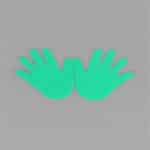 Soft Palm Handprint Markers — Kids Sensory Integration Training (Set of 2)
