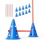 Athletics Hurdle Set — 10 Sign Buckets (30cm) with 5 Poles (1m)