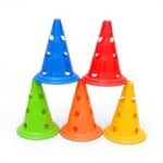 Athletics Hurdle Set — 10 Sign Buckets (30cm) with 5 Poles (1m)