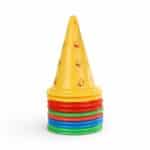 Athletics Hurdle Set — 10 Sign Buckets (30cm) with 5 Poles (1m)
