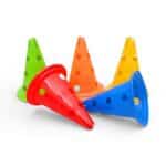 Athletics Hurdle Set — 10 Sign Buckets (30cm) with 5 Poles (1m)