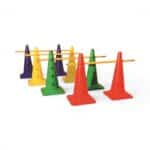 Athletics Hurdle Set — 10 Sign Buckets (30cm) with 5 Poles (1m)