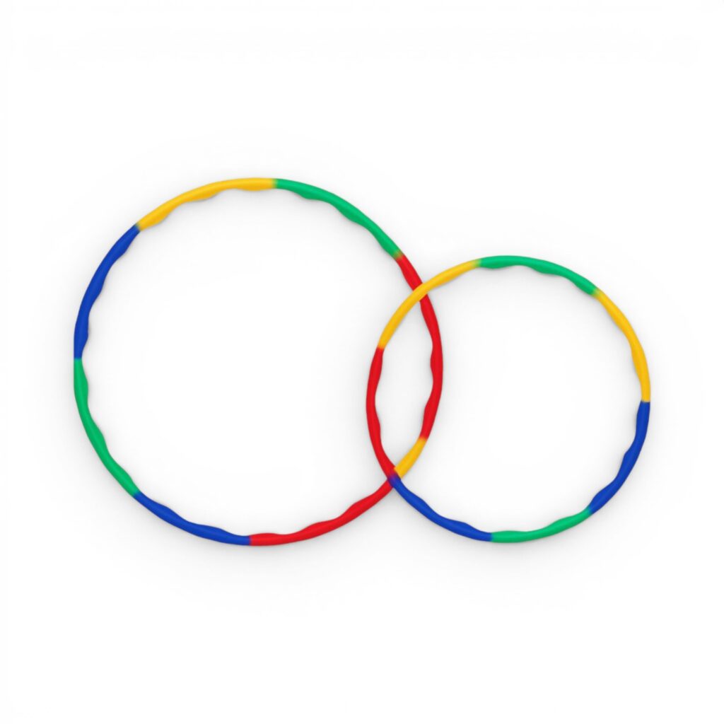 Multi-Color Splicing Hula Hoop 70cm — PE Rhythm Sport Hoop