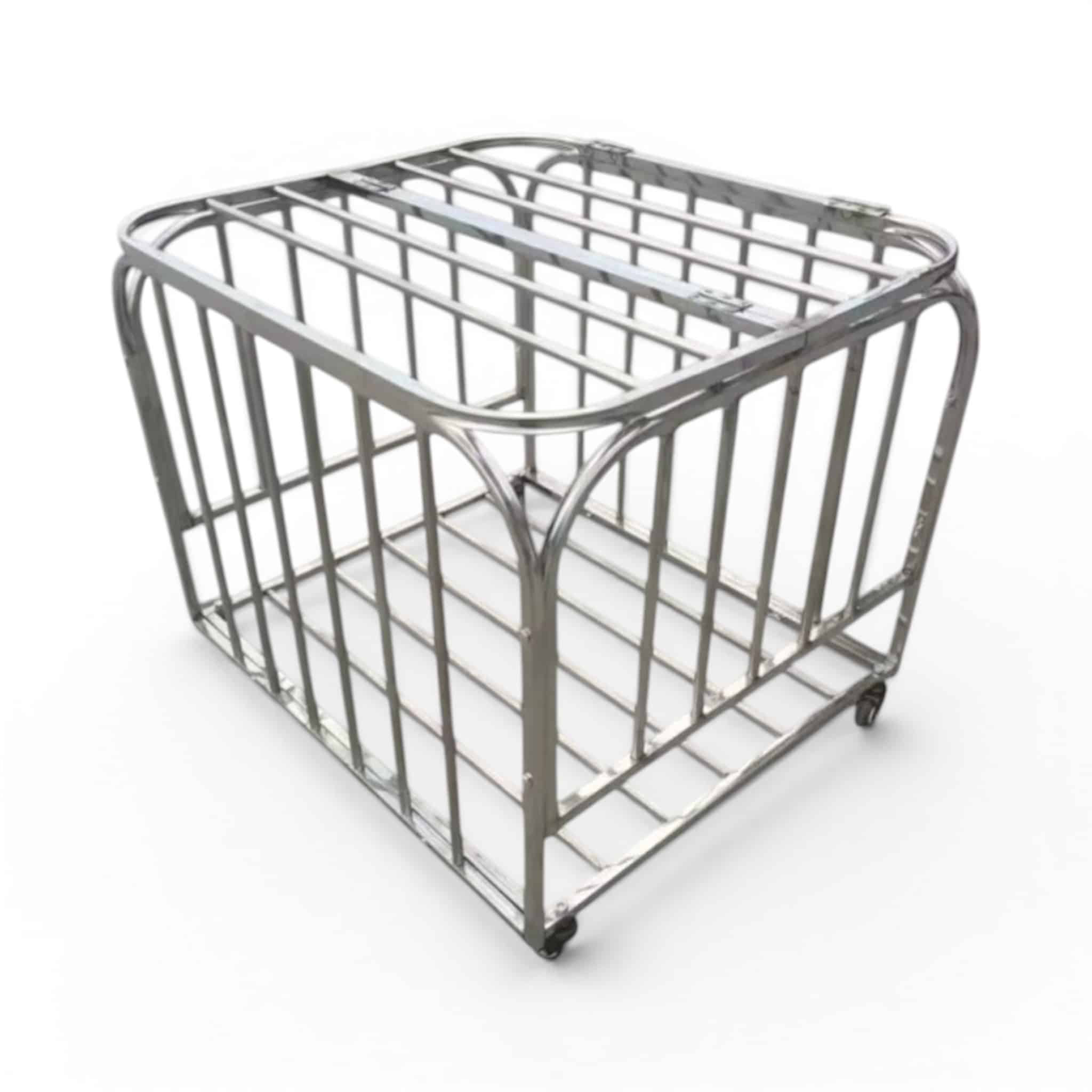 SPE-STO-SA186-M-CHR-1.jpg Chrome Stainless Steel Ball Trolley (Medium) — Compact Ball Cart
