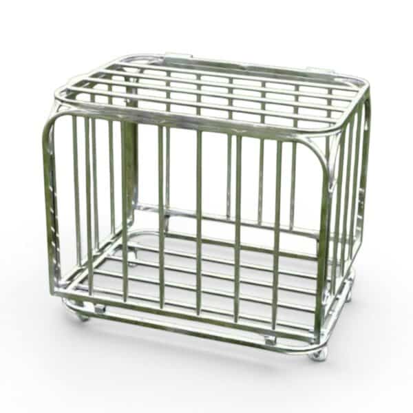 Chrome Stainless Steel Ball Trolley (Medium) — Compact Ball Cart