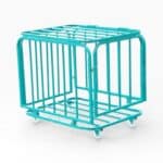Blue Steel Ball Trolley (Large) — with Wheels