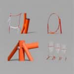 Three-Point Basketball Precision Target Stand 180×55×76cm — Medium Size