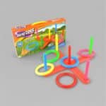 Plastic Hoop Ring Toss Game — Indoor Kids Toss Set with 5 Rings